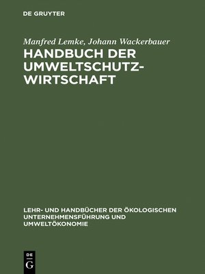 cover image of Handbuch der Umweltschutzwirtschaft